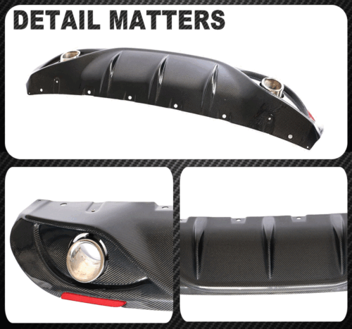 Für Alfa Romeo Giulia Carbon Heckdiffusor Hinten Diffusor Spoiler Auspuffblenden - Bild 11 von 11
