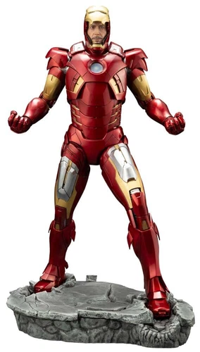 Figura Artfx Avengers Iron Man Mark 7 1/6 PVC pintada fácil montaje ‎Mk313 nueva