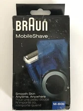 Braun Mobile Shaver  M-60b  Battery Operated, Blue