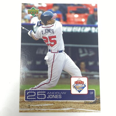 #ad 2004 Upper Deck Chevron CLEAN OUTTA HERE Andruw Jones #1 of 25 Oddball Braves $1.99