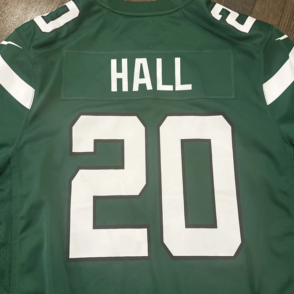 Camiseta grande de los New York Jets Bryce Hall para hombre verde Nike Foto 3 de 4