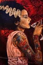Neuf Peu Cultivé Art Company Mariée Cocktail Toile Giclée Prints Fabriqué En USA