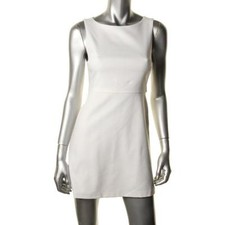 ALICE + OLIVIA NEW White Sleeveless Above Knee Party Cocktail Dress 10 Whites, 5