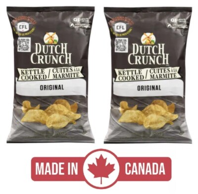 2-Pack Old Dutch Crunch Original Flavour (200g) Kettle Cooked Potato Chips Salty