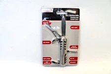 Multitool Multi Use Knife - Scissors, Can Opener, Nail File, Flat Screwdriver