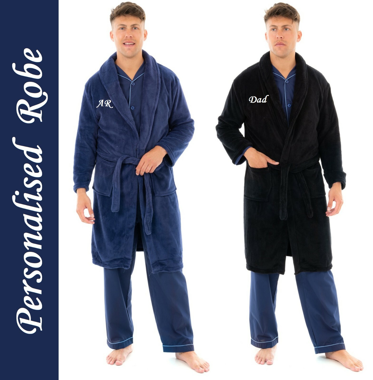 next mens personalised dressing gown