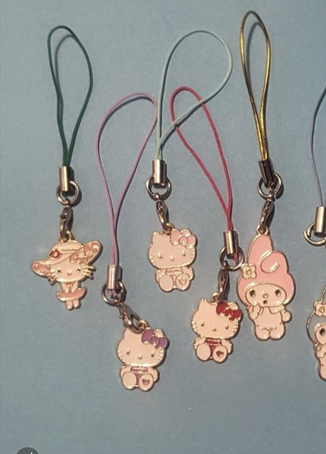 Hello Kitty Cell Phone Charm Lot of 10 - Zdjęcie 3 z 3