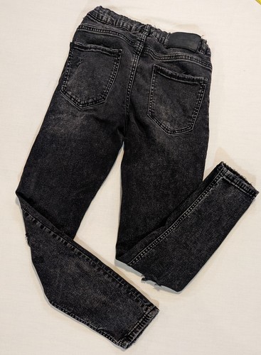 Zara Girl’s Pants 11-12 Black Destroy Denim - Picture 2 of 7