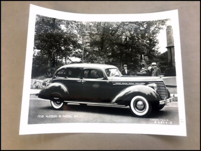1938 Hudson 8 Model 87 Vintage Factory Original Car Photo Photograph
