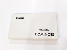 Vintage Puremco Marblelike Dominoes #616 Standard Ivory Butterscotch Made USA