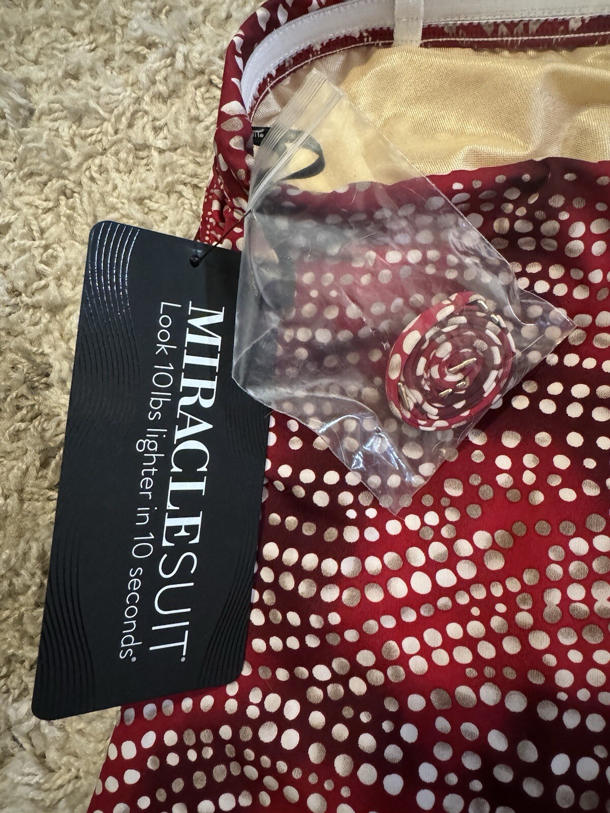 NWT Miraclesuit Red MULTI Babylon Tankini Top US Size 8 (MSRP RETAIL $122.00) image 7