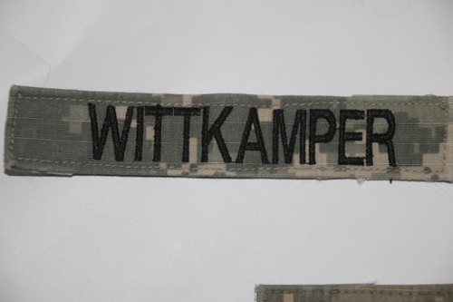 ORIGINAL US OLD PATTERN CAMO NAME TAPES SURNAME ACU ARMY COMBAT UNIFORM 'W H F' - Picture 6 of 17
