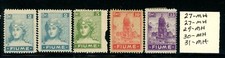Fiume Scott # 27, 27, 29, 30, 31 - MH - Nice Centering - CV=$43.50      (9-C235)