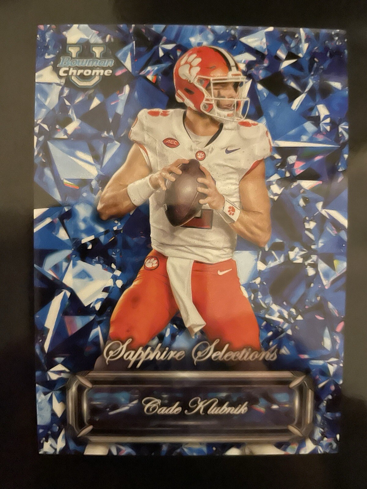 Cade Klubnik 2024 Bowman Chrome University Sapphire Blue Sapphire Selections