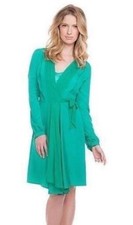NWT guess by marciano 100% Silk Green Wrap Dress Size XS