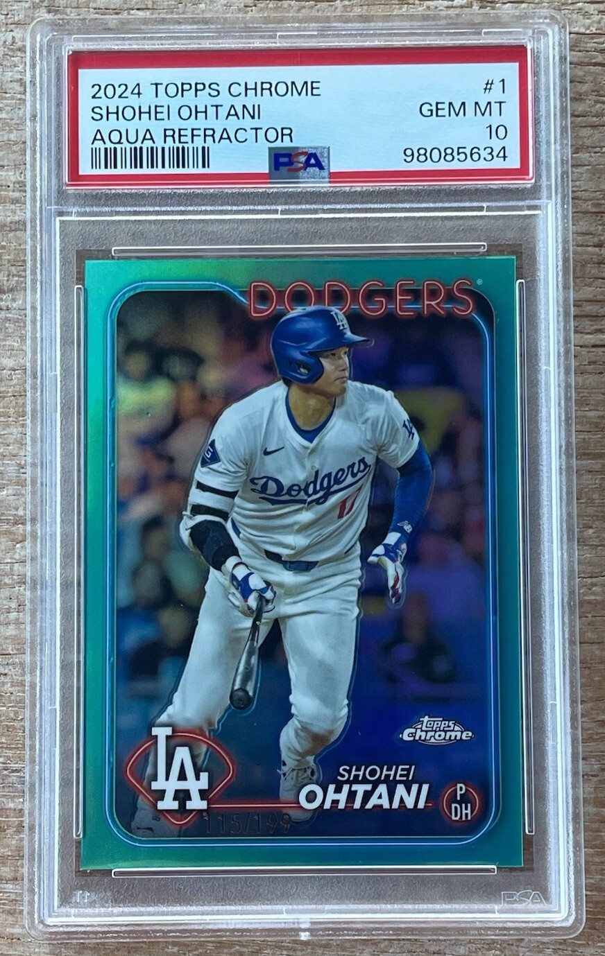 2024 Topps Chrome - Aqua Refractor #1 Shohei Ohtani /199 for sale 