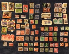 Vintage 95 Stamps 19 COUNTRIES Used Lot Germany Bahrain Russia Canada Columbia