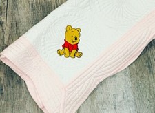 Baby Gift Crib Quilt For Nursery - Winnie The Pooh- 36  x45  
