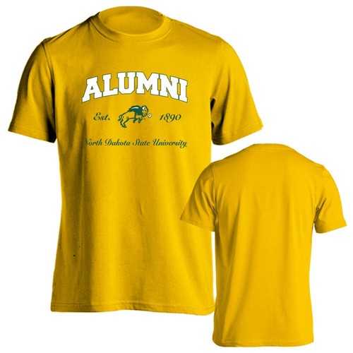 North Dakota State University Bison Alumni Skript Text Kurzarm T-Shirt - Bild 14 von 15