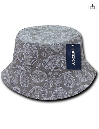 Gorra con cubo de pescador sol cachemira estampado pañuelo unisex - Imagen 7 de 12