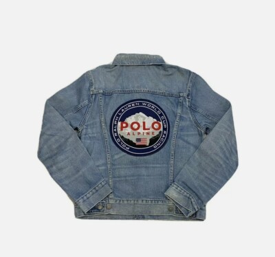 $348 Polo RALPH LAUREN Mens 4XB Denim JEAN JACKET Alpine WorldCup