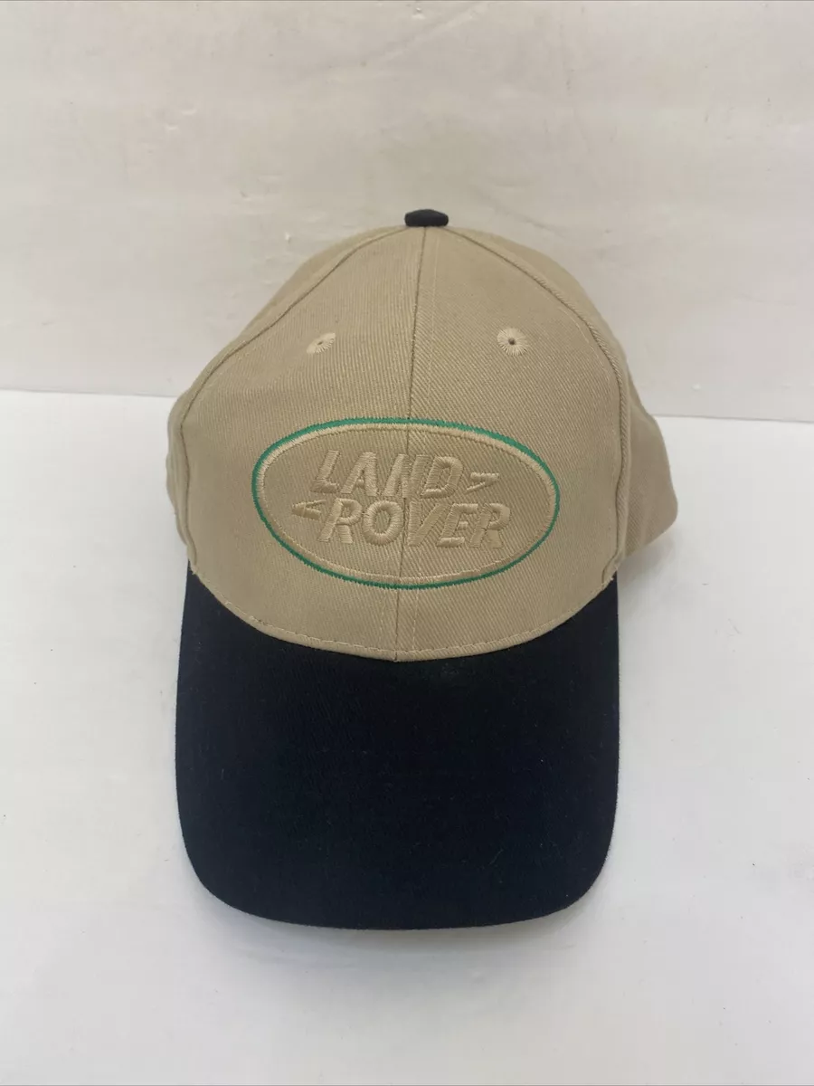 Land Rover Embroidered Logo Green Tan & Black Dad Hat hook and loop Baseball Cap