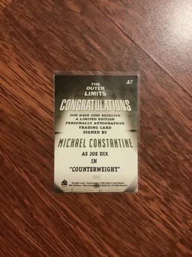 The Outer Limits Premiere Edition Michael Constantine Autograph card A7 - Picture 2 of 2