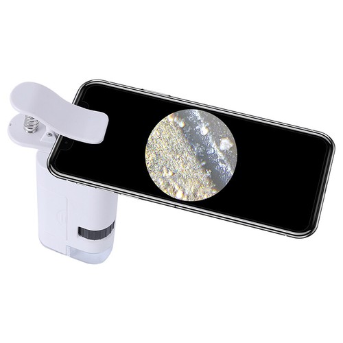 300X-350X HD Zoom LED Phone Microscope Jewelers Loupe Magnifying Glass Clip-on - Picture 4 of 10