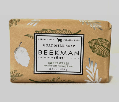 Beekman 1802 Goat Milk Bar Soap SWEET GRASS 9oz NEW
