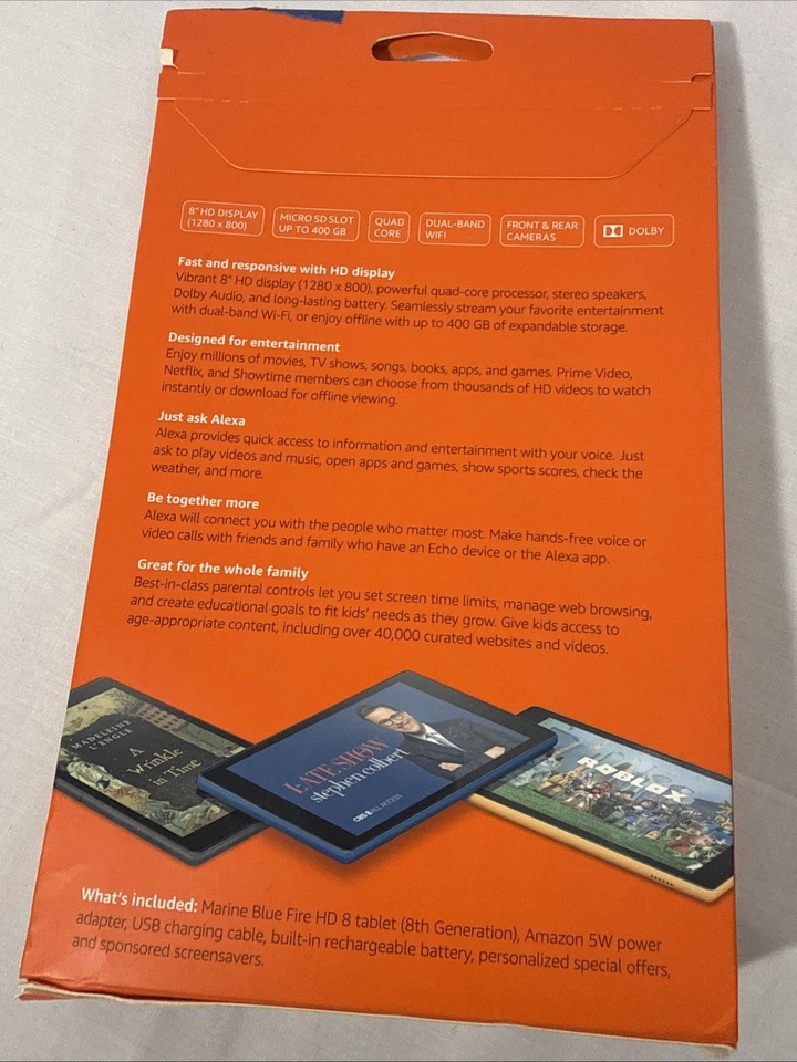 Amazon Fire HD 8 8th Gen 16GB Wi-Fi Tablet 8 Inch HD Display Blue W/ Alexa New - Image 4 of 4