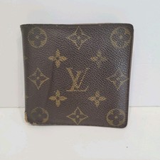 Vintage Louis Vuitton Men's LV Brown Bi-Fold Leather Wallet Monogram Compact