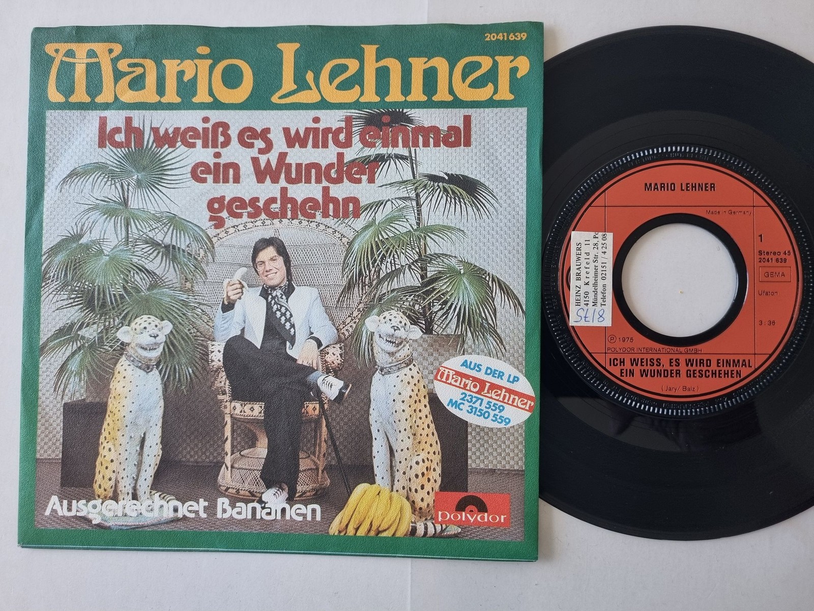 Mario Lehner - Ich Weiß Es Wird Einmal Ein Wunder Geschehn 7'' Vinyl Germany