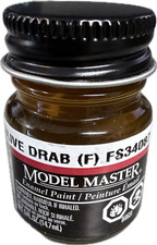 Testors Model Master "Olive Drab" FS 36087 1711 1/2 oz. Enamel Paint 171106