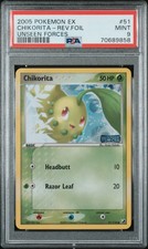 2005 Pokemon EX Unseen Forces Chikorita Reverse Foil #51 PSA 9 on eBay