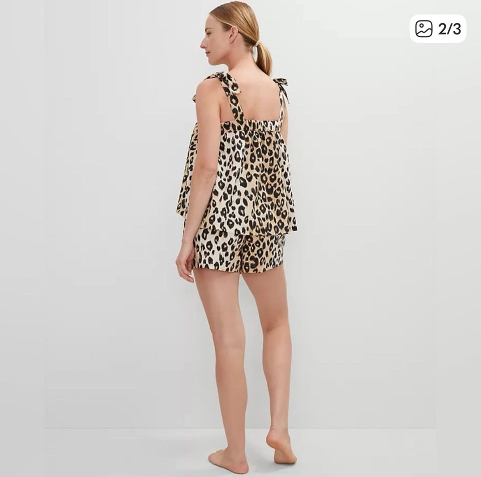 Conjunto de pijama de leopardo para mujer Ann Taylor Foto 2 de 3