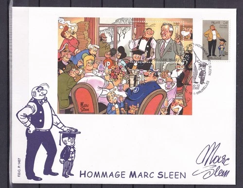 [LG78718] Belgium N°3145+BL100FDC Comics First Day Cover COB € 12,00 SUPERB
