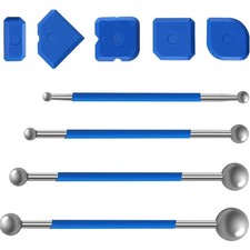 Silikon Fugengl&auml;tter Set Fugenwerkzeug Fugenschaber 9-teilig f&uuml;r Bad K&uuml;che