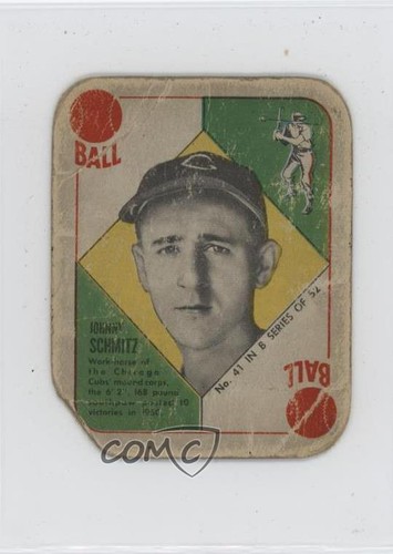 Johnny Schmitz #41 1951 Topps Blue Back card