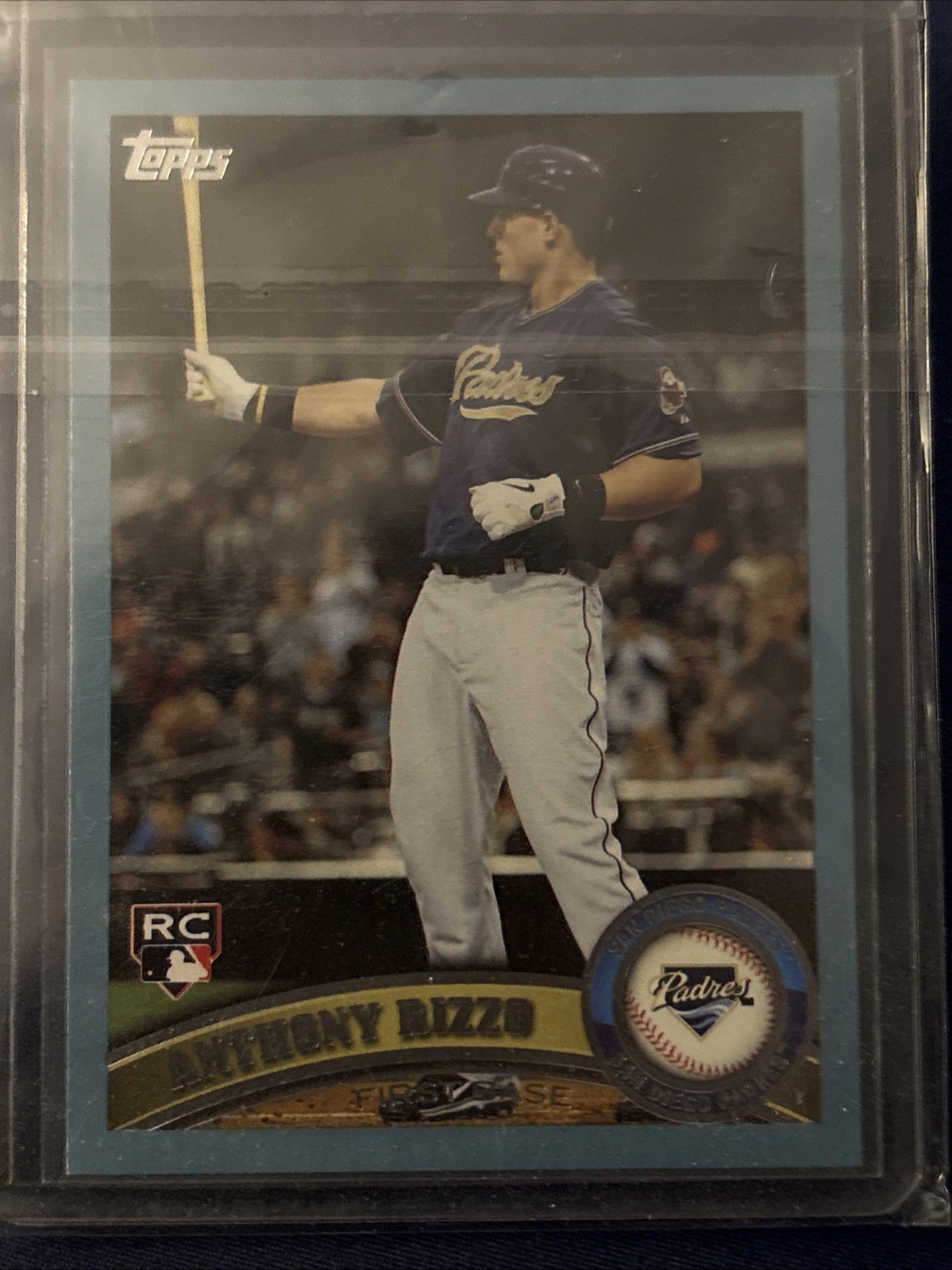 2011 Topps Update Anthony Rizzo #US55 Walmart Blue Parallel (RC) Padres