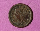 Photo of a 1851-P Large Cent from an eBay listing that sold on Jul 22, 2026