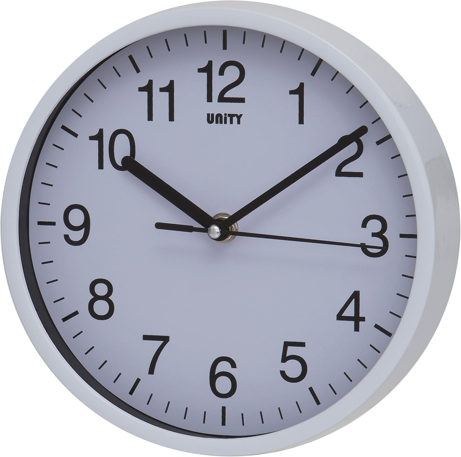 UNSW197 Radcliffe Sweeping Seconds Hand Quiet Wall Clock, White
