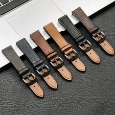 20mm 22mm Leather Strap Samsung Galaxy Watch 4 5 6 40mm 44mm Band UK