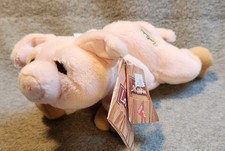 VTG Dakin Lou Rankin Little Friends Wilfred Pink Pig Bean Bag 7" Plush