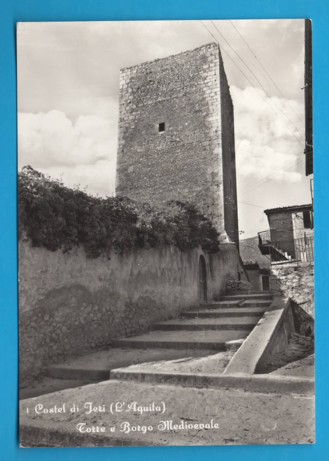 L' Aquila di Jeri Torre Medioevale Anno 1970 cartolina vintage postcard MA4612