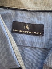 Hart Schaffner Marx Men  s XL Long Sleeve Button-Up Shirt Blue NWT