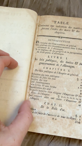 1771 Institutions au Droit Public d’Allemagne – French Legal Book - Video 1 of 1