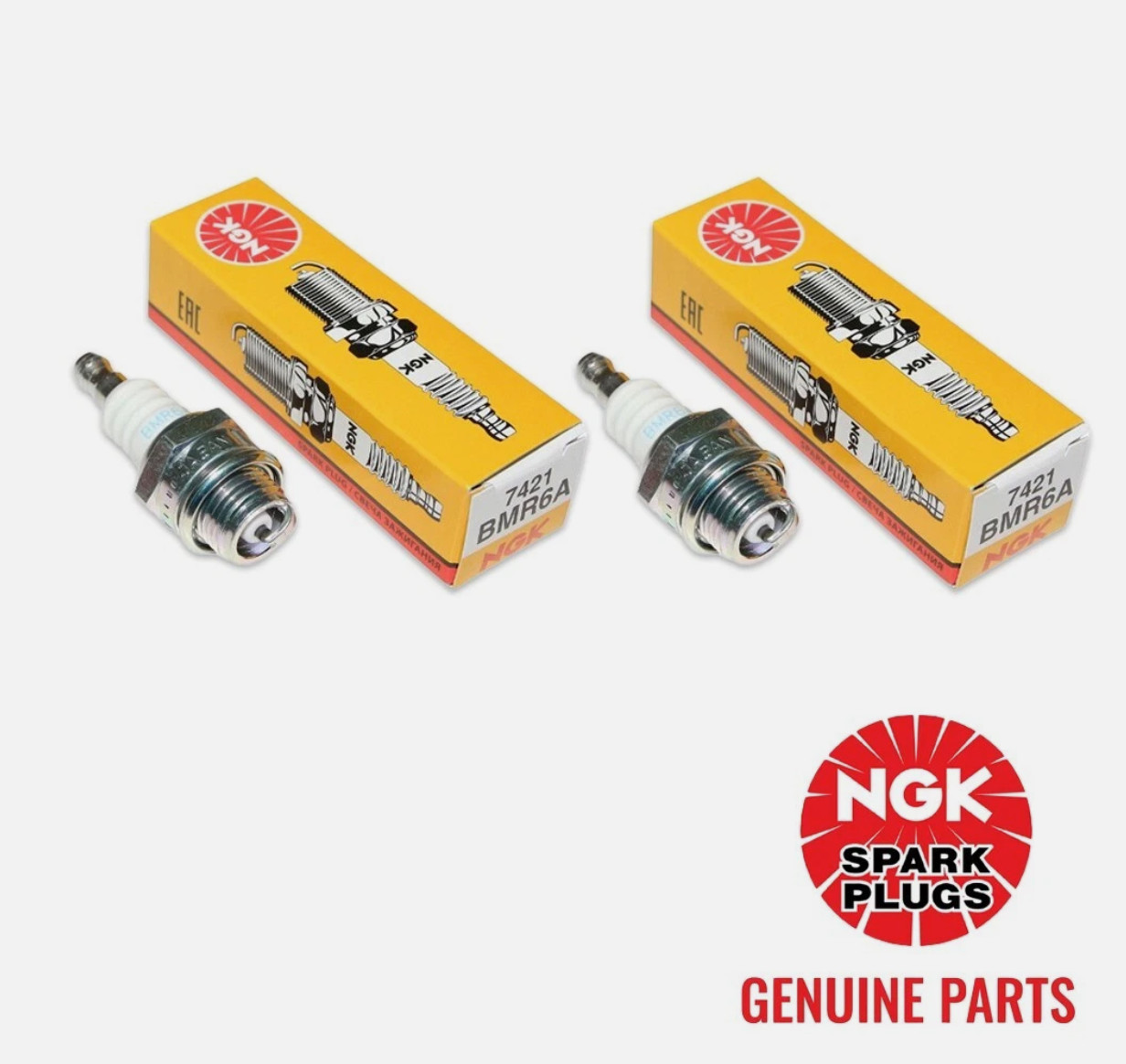 Genuine OEM NGK BMR6A 7421 Spark Plug - 2 PACK