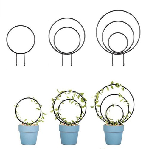 3 Stück Schmiedeeisen Rund Pflanzen Klettergerüst für Garten und Terrasse Unt