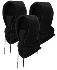 Syhood Winter Fleece Balaclava Ski Mask Balaclava Face Mask Cold 3 Black