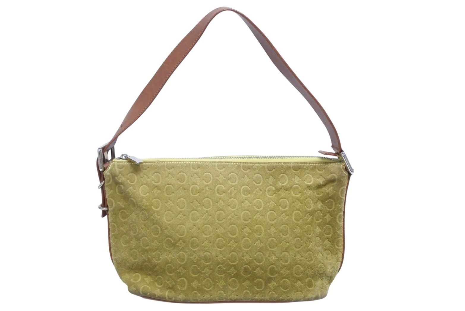 CELINE Macadam Pattern Embossed Suede Shoulder Ba… - image 1